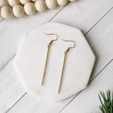 Brass Bar Earrings