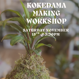 Kokedama Making Workshop: Saturday November 15th @ 3:30PM