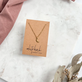 Raw Brass Crescent Moon Necklace