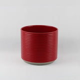 Red Ribbed Pot