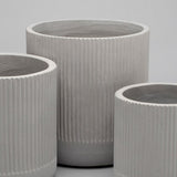 Large Grey Vertical Line Planter