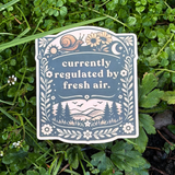 Currently Regulated by Fresh Air Sticker | Nature Lovers 