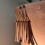 Stay Wild - Leather & Triangle Earrings