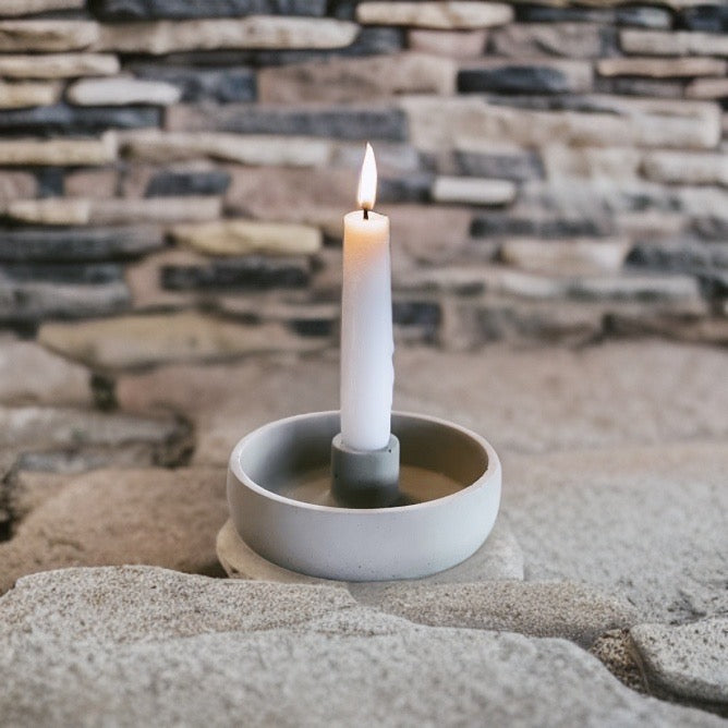 Concrete Candle Holder - Wind + Willow Co.