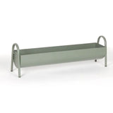Long Green Metal Trough