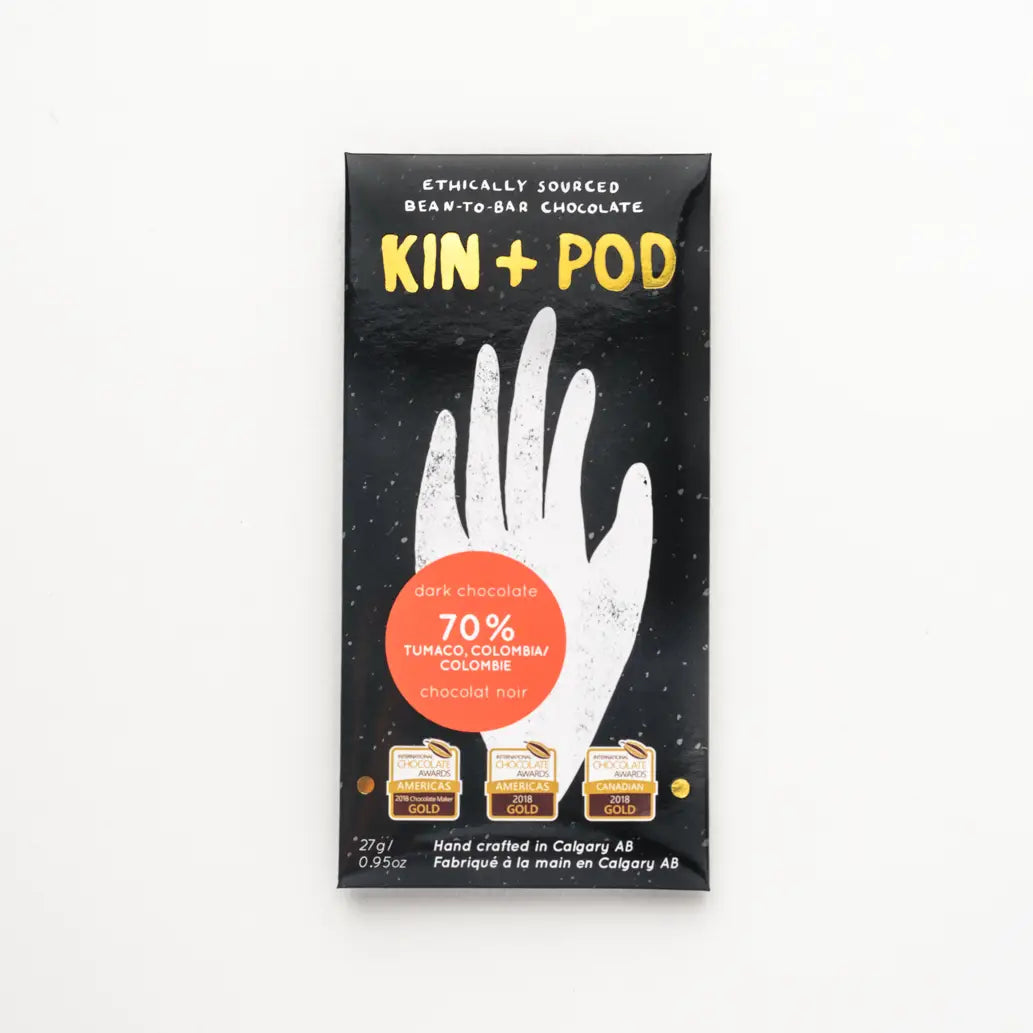 Kin + Pod 70% Tumaco Colombia Dark Chocolate Bar