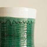 Thalia Green/White Pot