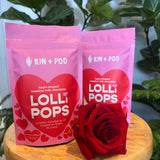 Kin + Pod Heart Hazelnut Milk Chocolate Lolli Pops