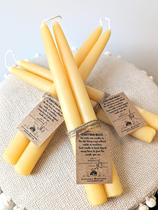 Taper Beeswax Candles - EastVan Bees