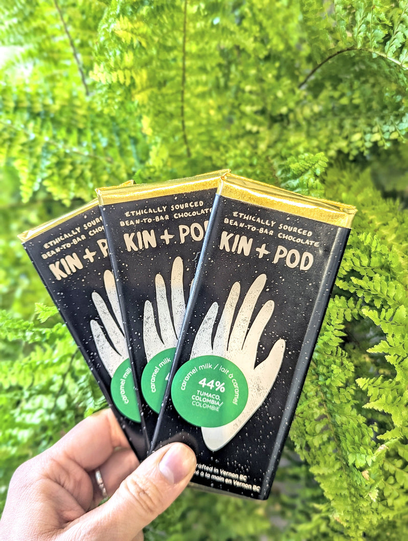 Kin + Pod Caramel Milk Chocolate 44%, Gluten-Free Chocolate Bar