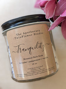 Tranquility Botanical Bath Soak - The Apothecary at TwinFlower Studio