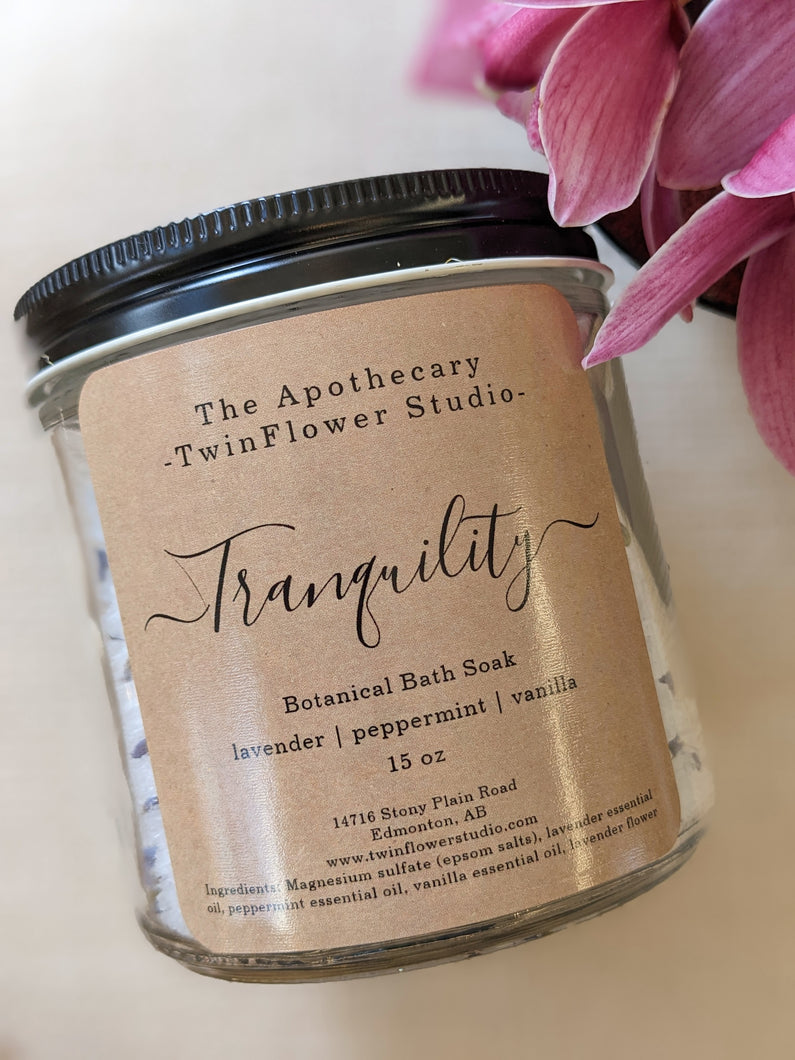 Tranquility Botanical Bath Soak - The Apothecary at TwinFlower Studio