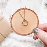 Brass Circle Necklace