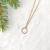 Brass Circle Necklace