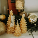 Christmas Tree Beeswax Candles