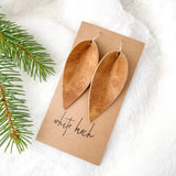 Leather Leaf Earrings