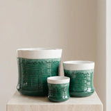 Thalia Green/White Pot