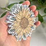 Sunflower Sticker | Nature Lover Gift | Flower Sticker