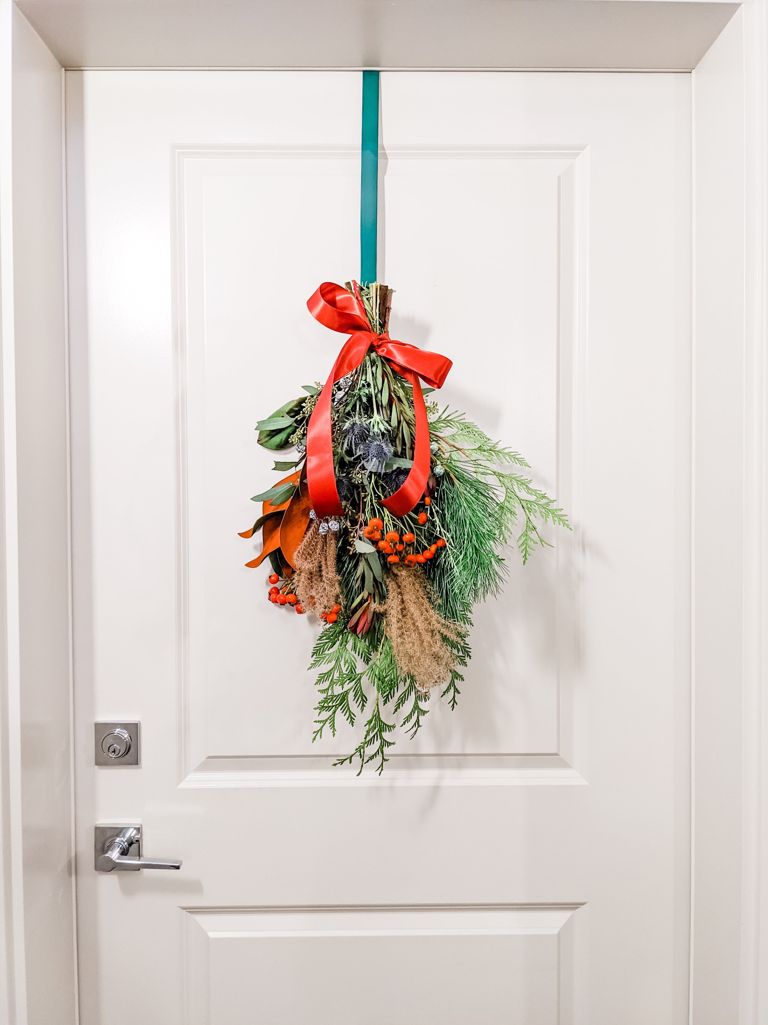 evergreen door swag