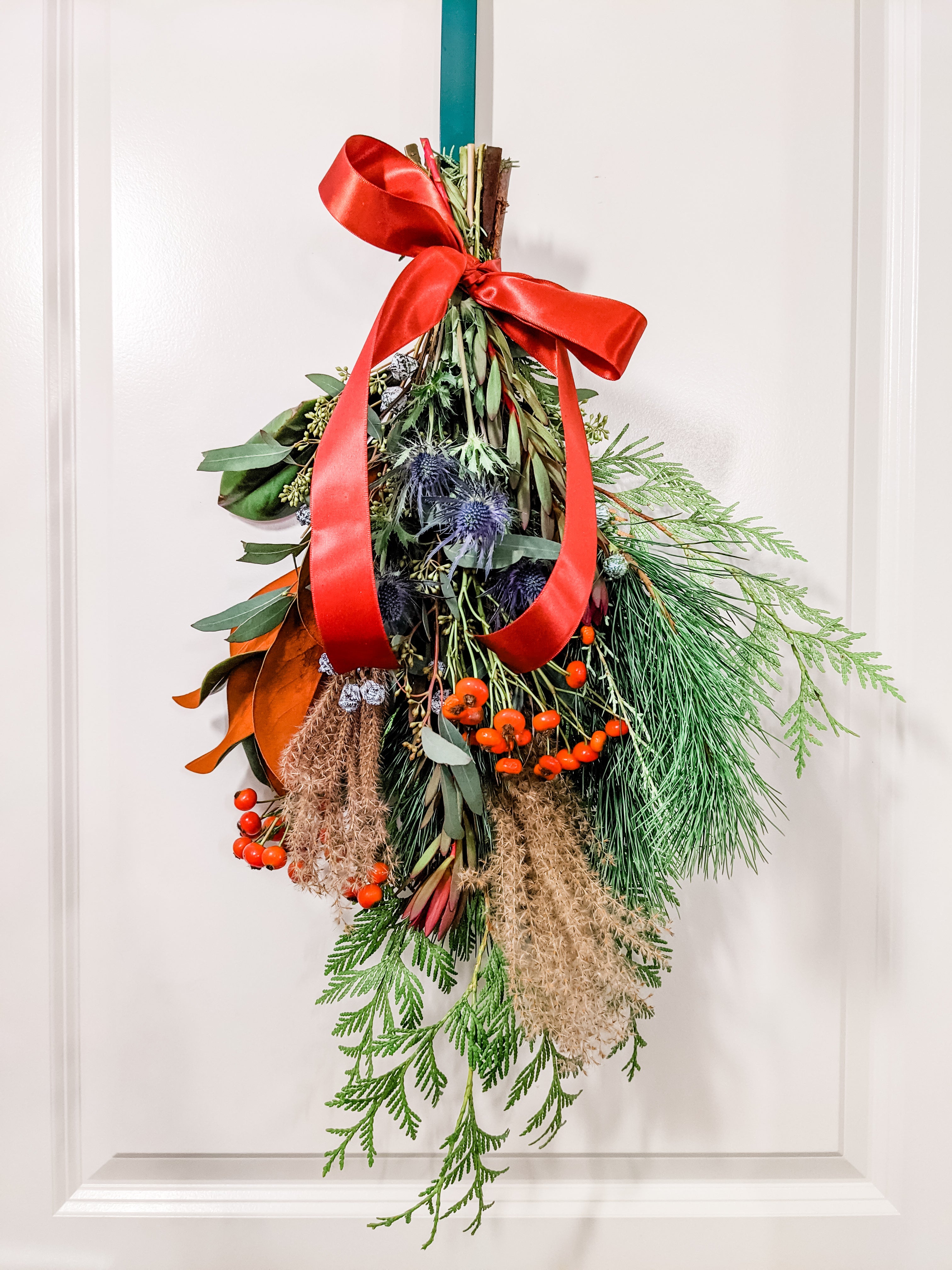 evergreen door swag