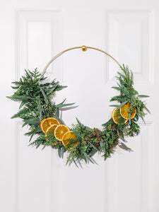 citrus hoop wreath