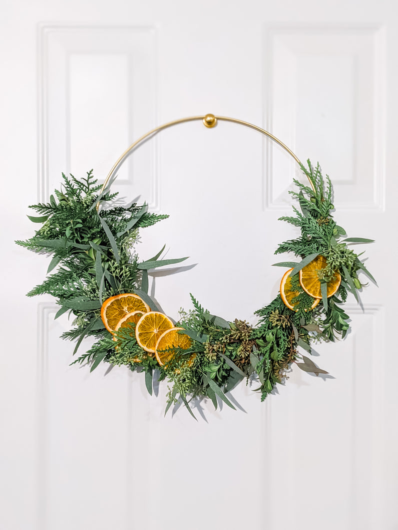 citrus hoop wreath